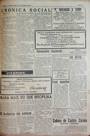 Página do jornal Unitário de outubro de 1943