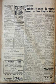 Página do jornal Unitário de outubro de 1943
