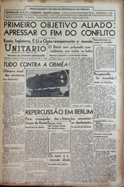 Página do jornal Unitário de novembro de 1943