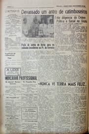 Página do jornal Unitário de novembro de 1943