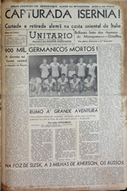 Página do jornal Unitário de novembro de 1943