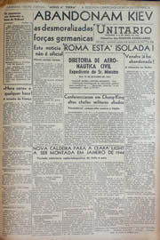 Página do jornal Unitário de novembro de 1943