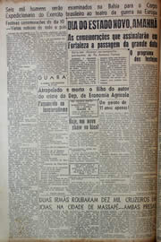 Página do jornal Unitário de novembro de 1943