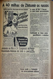 Página do jornal Unitário de novembro de 1943