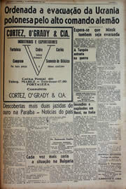 Página do jornal Unitário de novembro de 1943