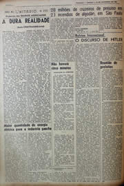 Página do jornal Unitário de novembro de 1943