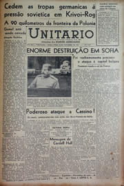 Página do jornal Unitário de novembro de 1943