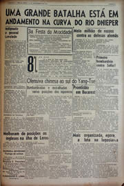 Página do jornal Unitário de novembro de 1943
