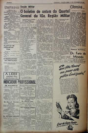 Página do jornal Unitário de novembro de 1943