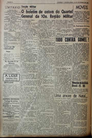 Página do jornal Unitário de novembro de 1943
