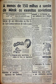 Página do jornal Unitário de novembro de 1943