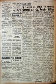 Página do jornal Unitário de novembro de 1943