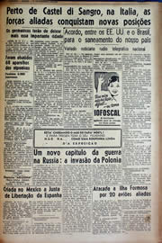 Página do jornal Unitário de novembro de 1943