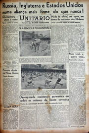 Página do jornal Unitário de novembro de 1943