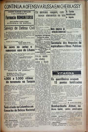 Página do jornal Unitário de dezembro de 1943