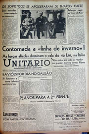 Página do jornal Unitário de dezembro de 1943