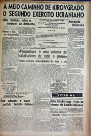 Página do jornal Unitário de dezembro de 1943