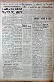Página do jornal Unitário de dezembro de 1943
