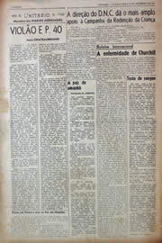 Página do jornal Unitário de dezembro de 1943