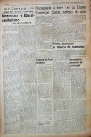 Página do jornal Unitário de dezembro de 1943