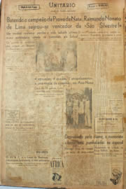 Página do jornal Unitário de janeiro de 1945