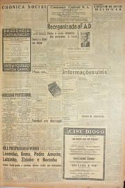 Página do jornal Unitário de janeiro de 1945