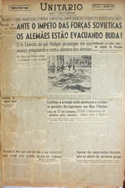 Página do jornal Unitário de janeiro de 1945