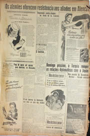 Página do jornal Unitário de janeiro de 1945