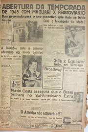 Página do jornal Unitário de janeiro de 1945