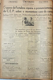 Página do jornal Unitário de janeiro de 1945