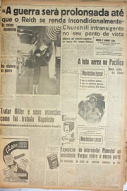 Página do jornal Unitário de janeiro de 1945