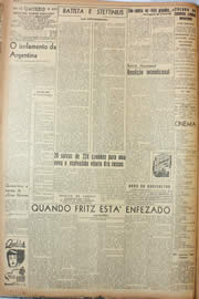 Página do jornal Unitário de janeiro de 1945