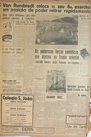 Página do jornal Unitário de janeiro de 1945