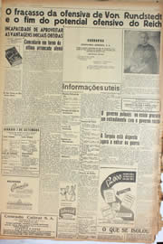Página do jornal Unitário de janeiro de 1945