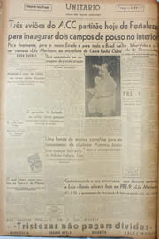 Página do jornal Unitário de janeiro de 1945