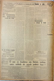 Página do jornal Unitário de janeiro de 1945