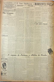 Página do jornal Unitário de janeiro de 1945