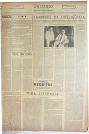 Página do jornal Unitário de janeiro de 1945