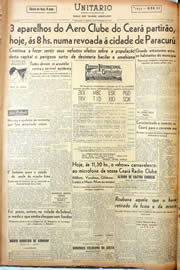 Página do jornal Unitário de fevereiro de 1945