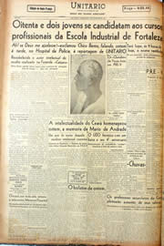 Página do jornal Unitário de fevereiro de 1945