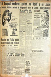 Página do jornal Unitário de fevereiro de 1945