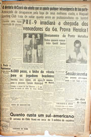 Página do jornal Unitário de fevereiro de 1945