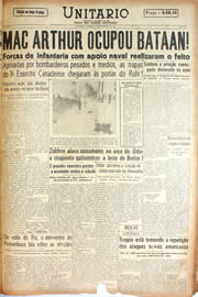 Página do jornal Unitário de fevereiro de 1945