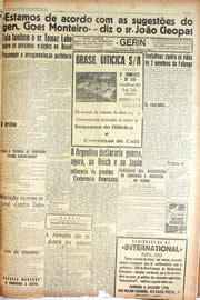 Página do jornal Unitário de fevereiro de 1945