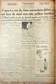 Página do jornal Unitário de março de 1945