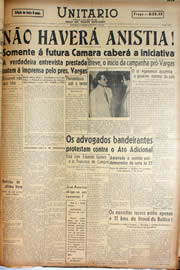Página do jornal Unitário de março de 1945