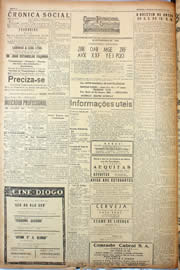 Página do jornal Unitário de março de 1945