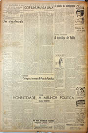 Página do jornal Unitário de março de 1945