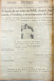 Página do jornal Unitário de janeiro de 1946