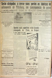 Página do jornal Unitário de janeiro de 1946